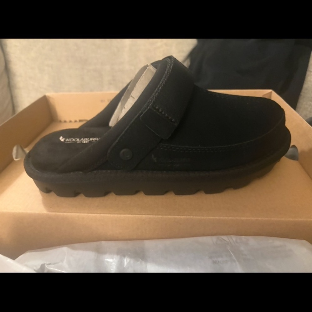 Koolaburra Black Suede Clogs